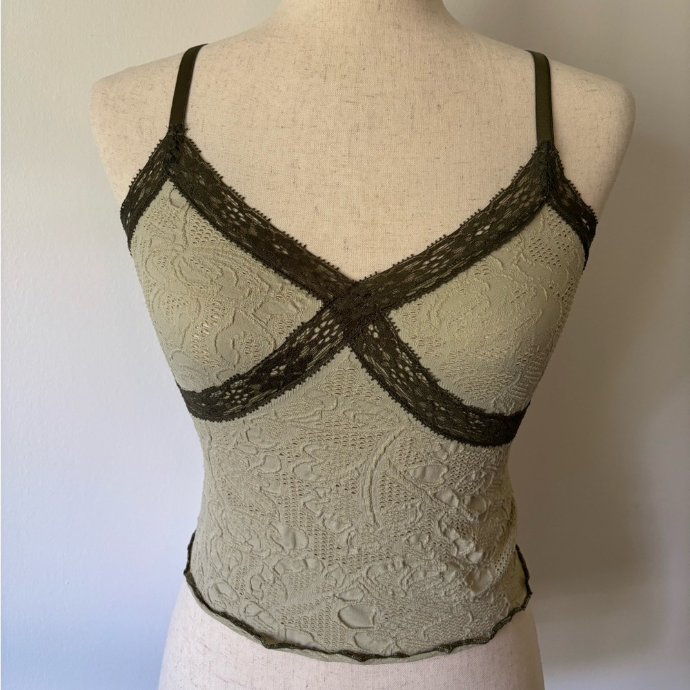 Urban Outfitters Lace Trimmed Crop Cami